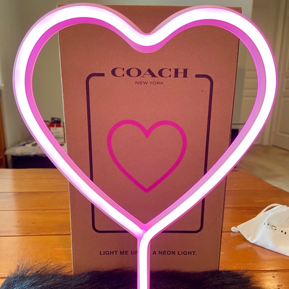 Coach Other - COPY - COACH Neon Light Pink Heart 💖